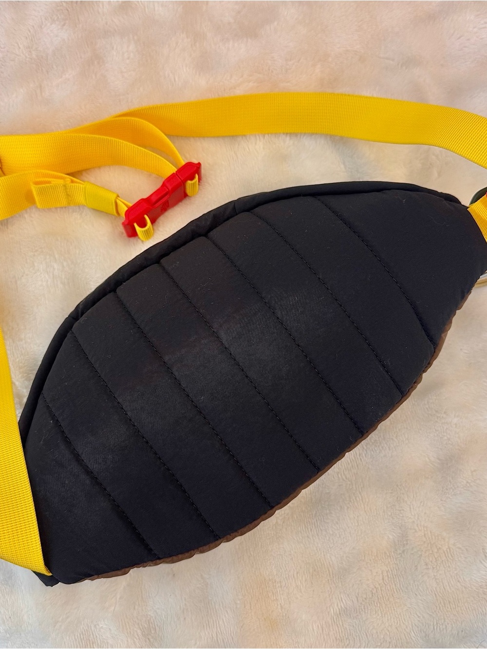 The North Face x Online Ceramics Black & Brown Belt Bag with Yellow Strap - Picture 6 of 15